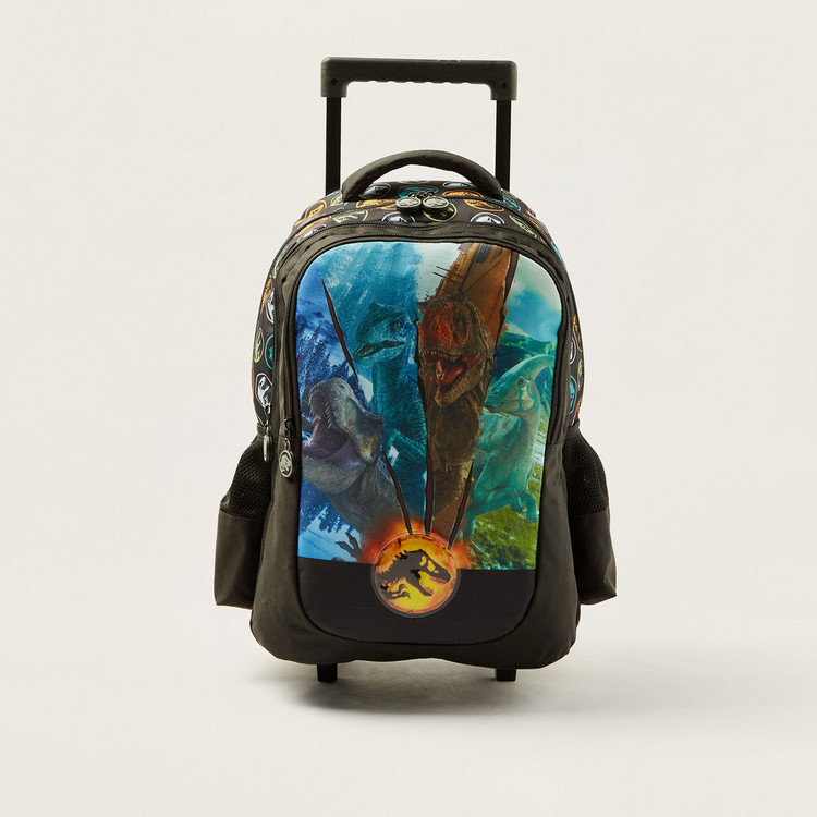 First Kid Jurassic Park Print Trolley Backpack - 16 inches