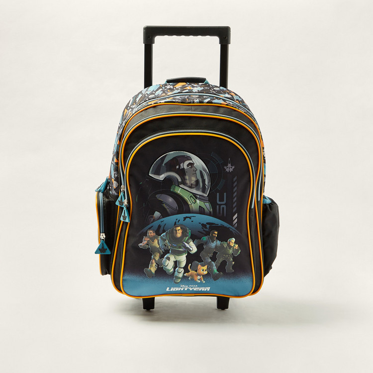 First Kid Light Year Print Trolley Backpack with Adjustable Straps - 16 inches