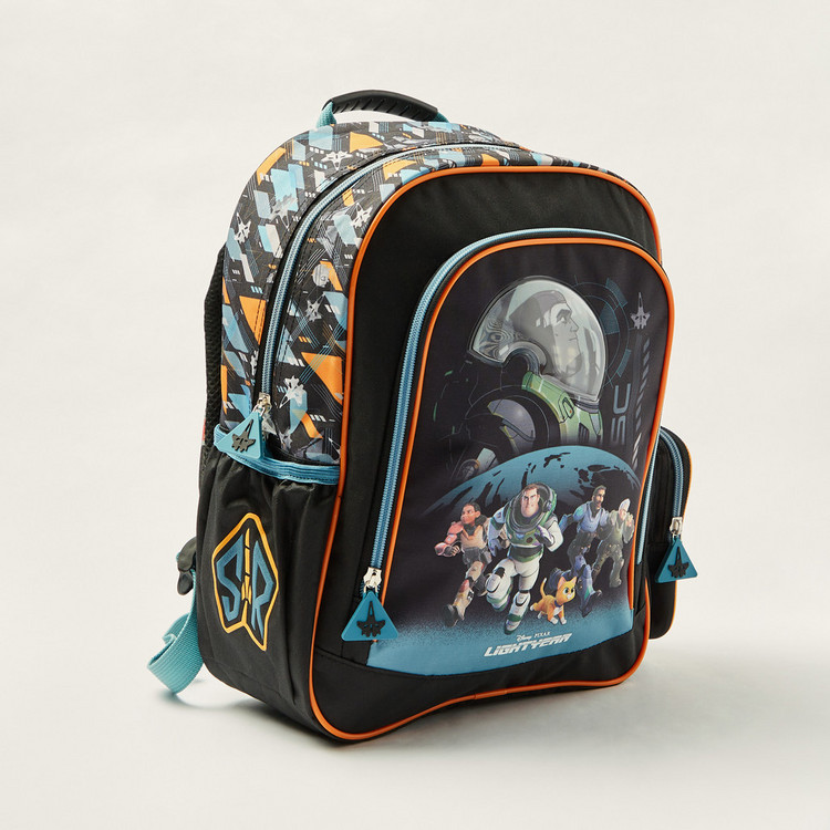 First Kid Light Year Print Backpack with Zip Closure - 14 inches