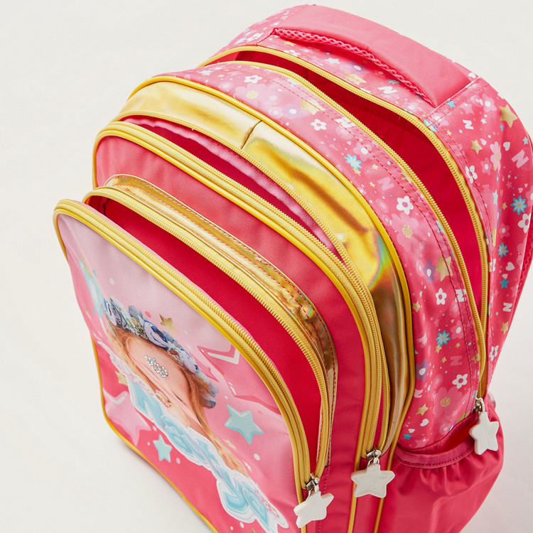 First Kid Like Nastya Print 16-inch Backpack with Zip Closure