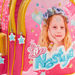 First Kid Like Nastya Print Trolley Backpack with Wheels - 16 inches-Trolleys-thumbnail-2
