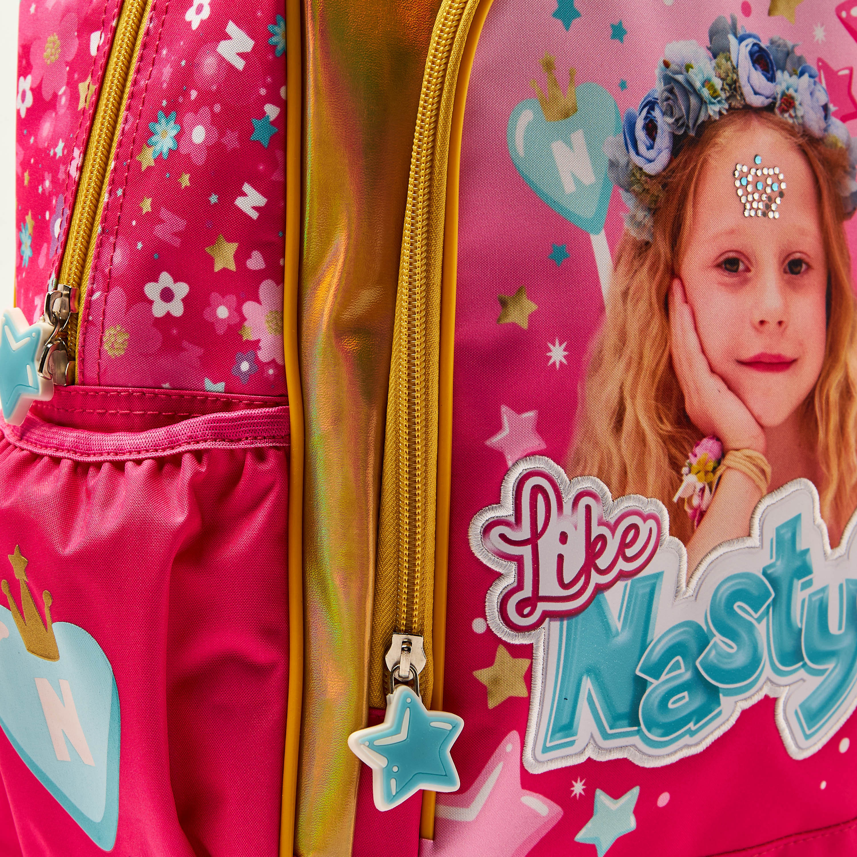 First Kid Like Nastya Print 14-inch Backpack with Adjustable Straps-school-bagsandbackpacks-backpacks-image-3