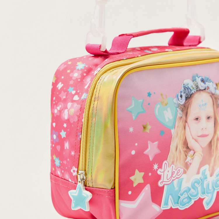 First Kid Printed Lunch Bag with Detachable Strap and Zip Closure