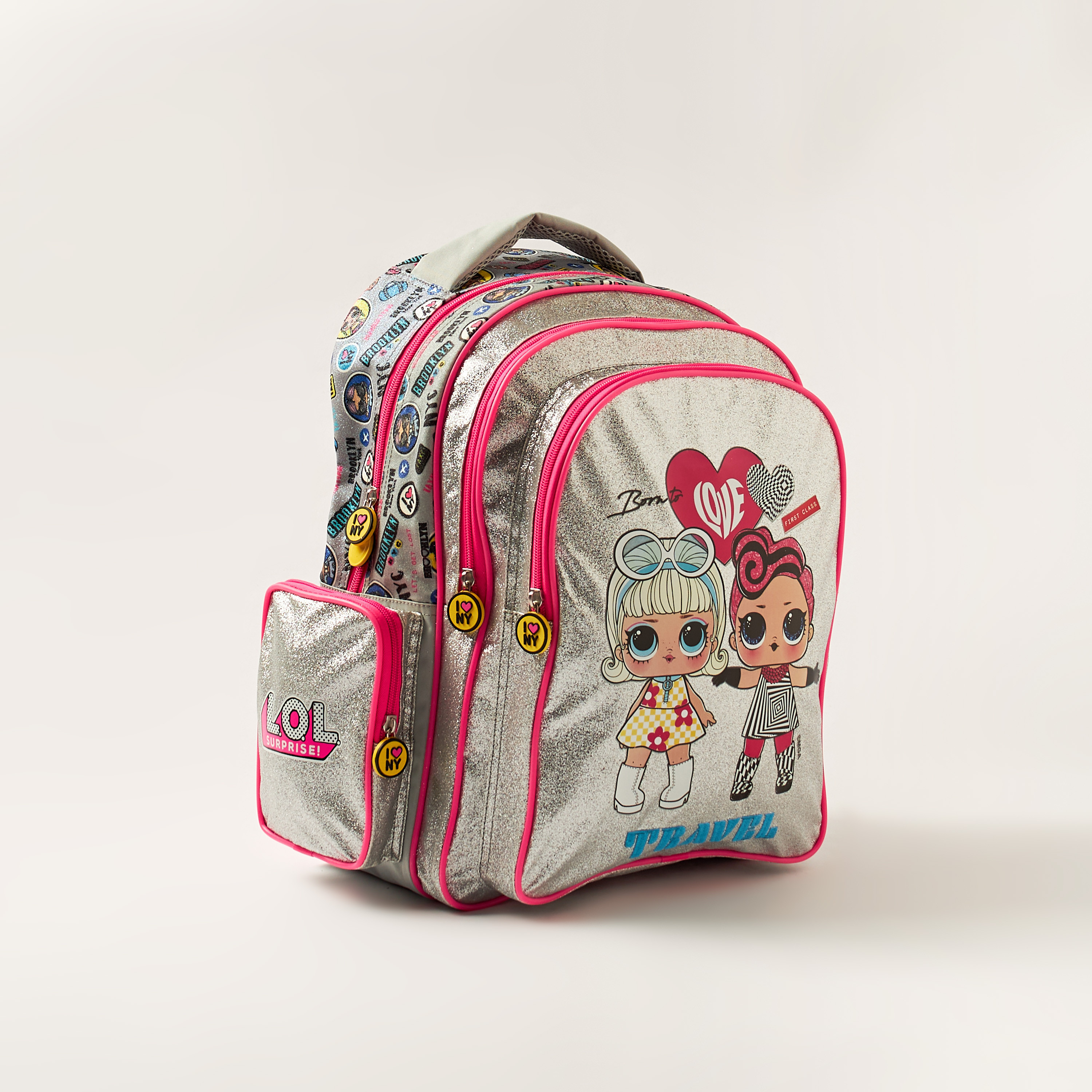 L.O.L. Surprise! Glitter Print 16-inch Backpack with Zip Closure-school-bagsandbackpacks-backpacks-image-2