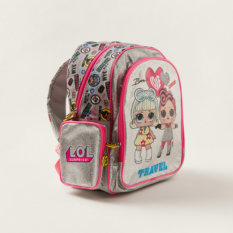 L.O.L. Surprise! Printed Backpack with Adjustable Shoulder Straps - 14 inches