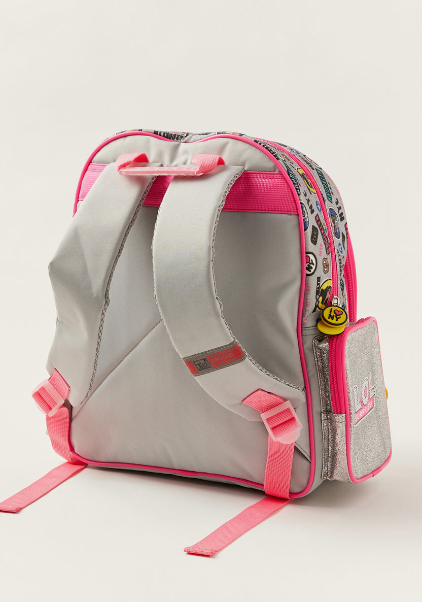L.O.L. Surprise! Printed Backpack with Adjustable Shoulder Straps - 14 inches-Backpacks-image-3