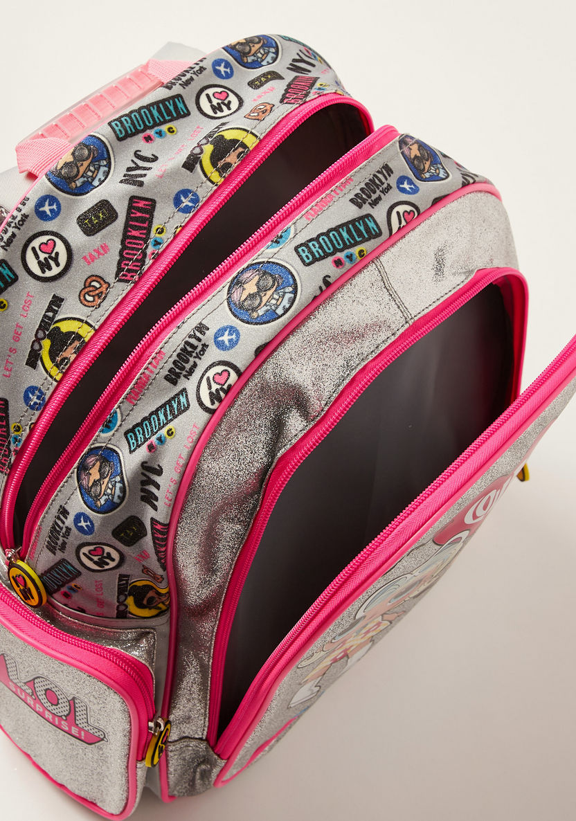 L.O.L. Surprise! Printed Backpack with Adjustable Shoulder Straps - 14 inches-Backpacks-image-4