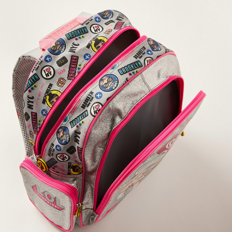 L.O.L. Surprise! Printed Backpack with Adjustable Shoulder Straps - 14 inches