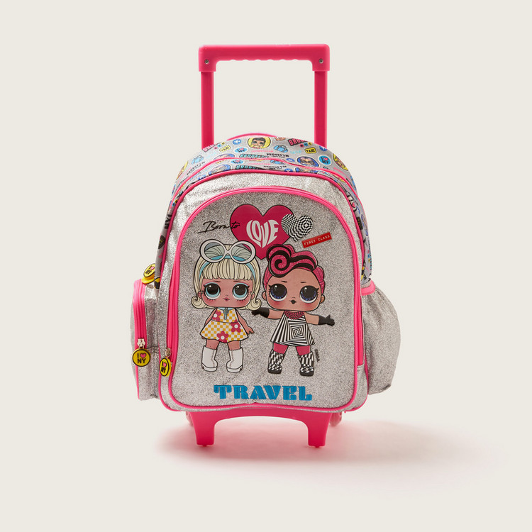L.O.L. Surprise! Glitter Print Trolley Backpack with Wheels - 16 inches