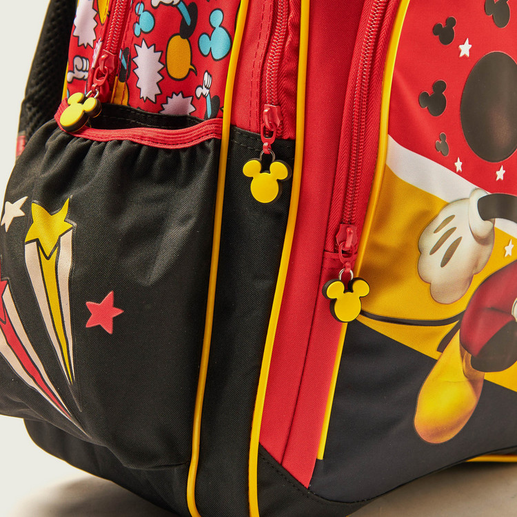 Disney Mickey Mouse Print Backpack with Shoulder Straps - 16 inches
