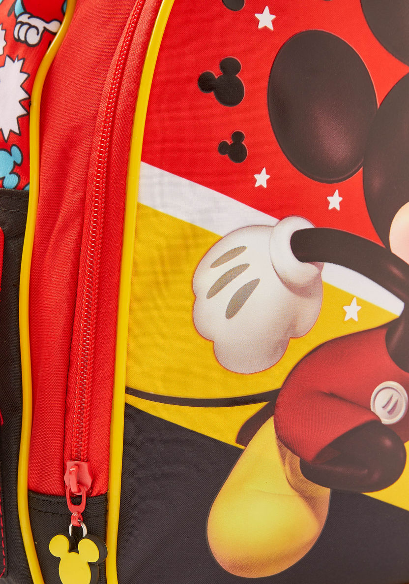 Disney Mickey Mouse Print Trolley Backpack with Wheels - 16 inches-Trolleys-image-2