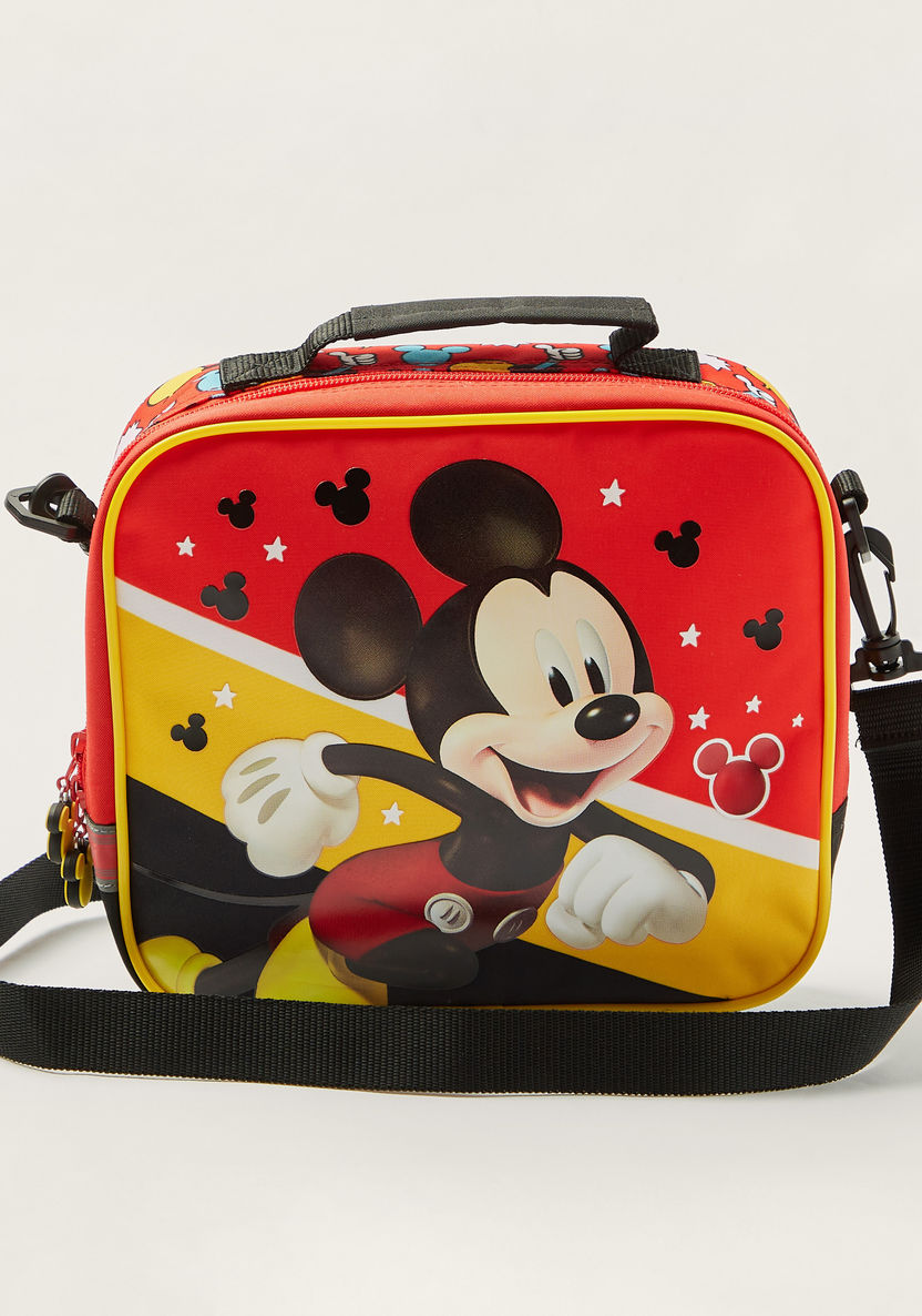 Disney Mickey Mouse Print Lunch Bag with Removable Strap-Lunch Bags-image-0