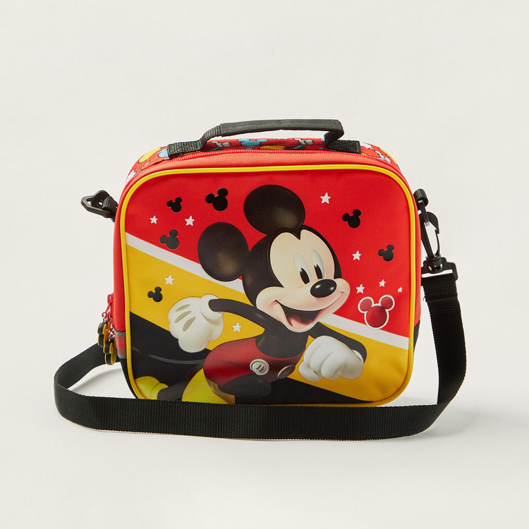Disney Mickey Mouse Print Lunch Bag with Removable Strap