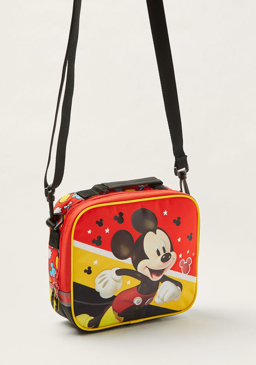 Disney Mickey Mouse Print Lunch Bag with Removable Strap-Lunch Bags-image-1