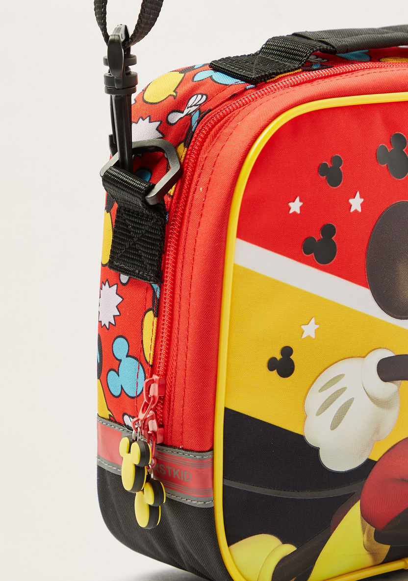 Disney Mickey Mouse Print Lunch Bag with Removable Strap-Lunch Bags-image-2