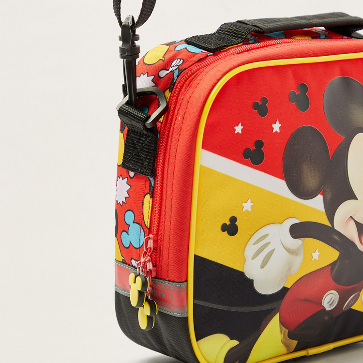 Disney Mickey Mouse Print Lunch Bag with Removable Strap