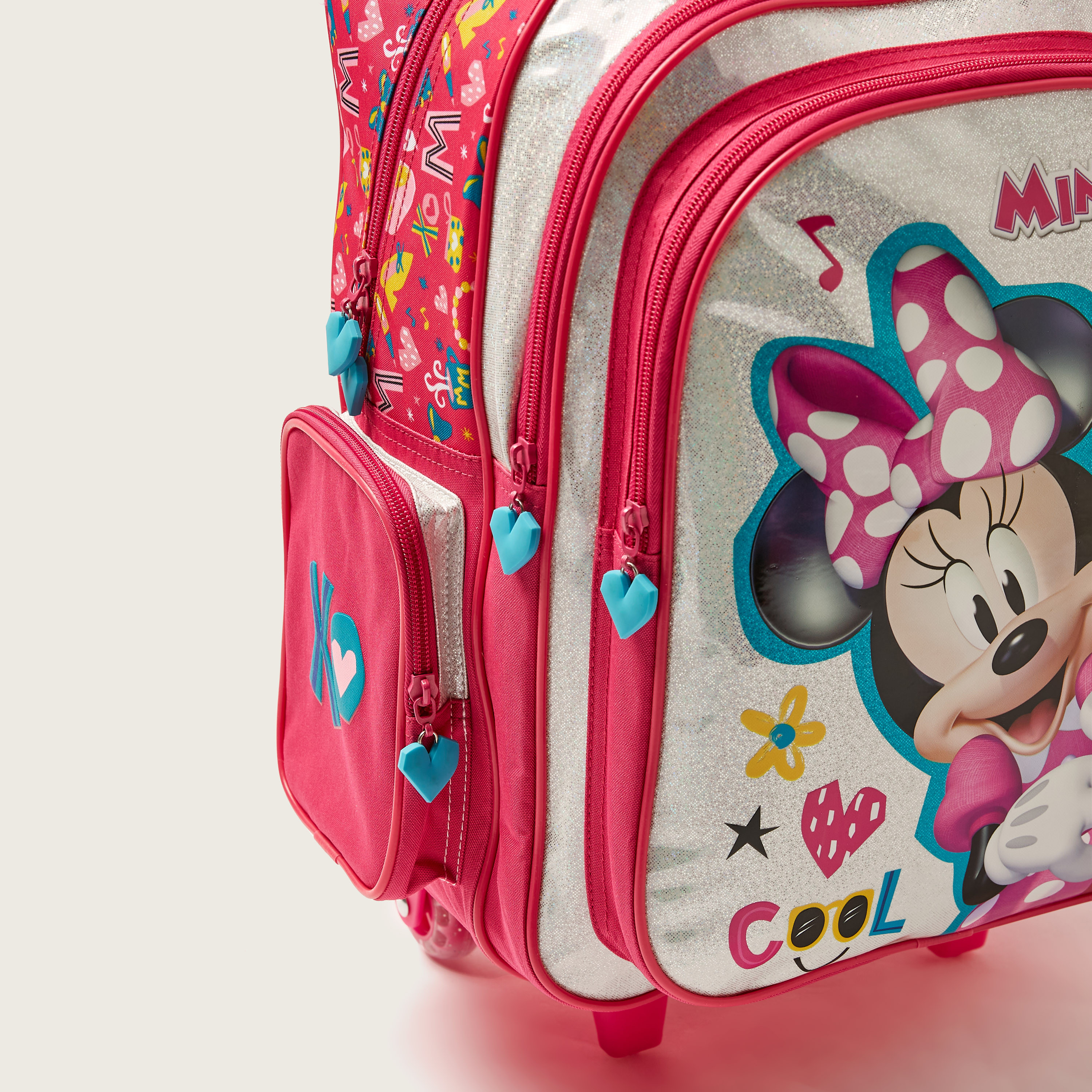 Buy Disney Minnie Mouse Glitter Print 16 inch Trolley Backpack with Wheels Online Babyshop KSA