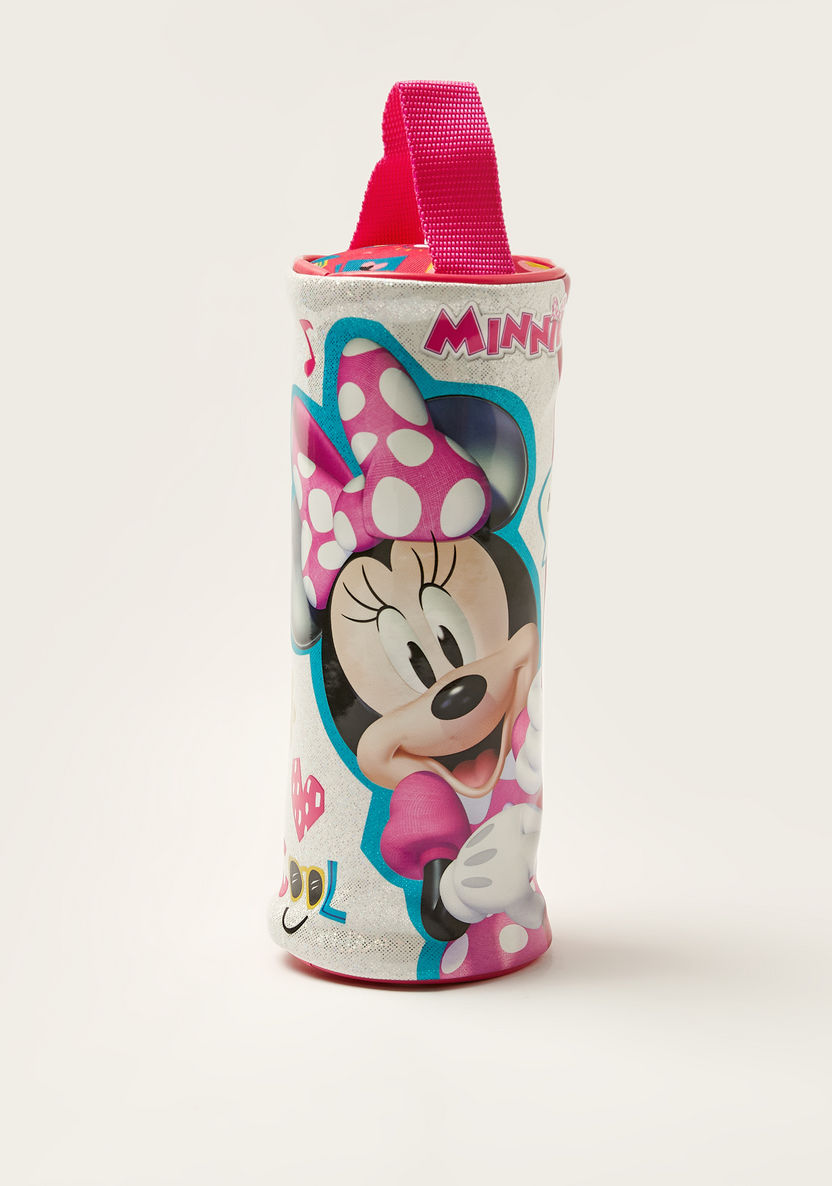 Disney Minnie Mouse Print Pencil Case with Zip Closure-Pencil Cases-image-1