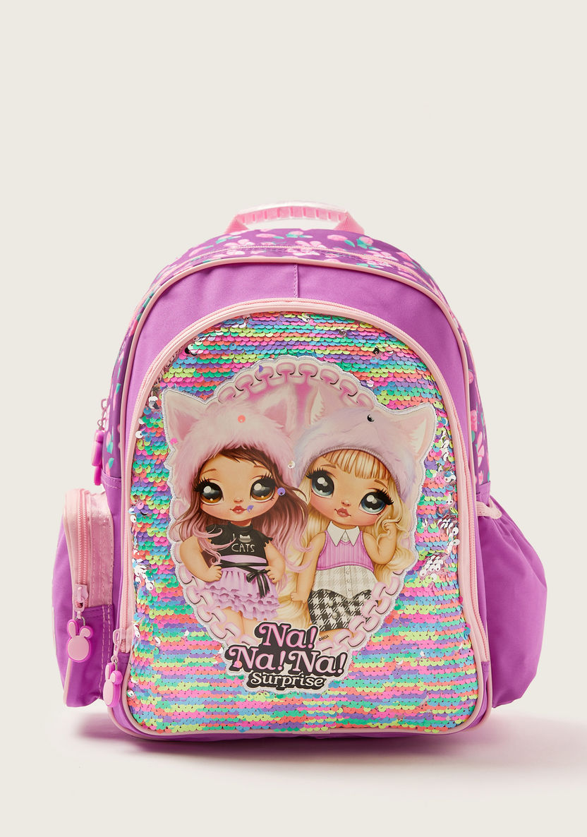 Na! Na! Na! Surprise Embellished Backpack with Adjustable Shoulder Straps - 14 inches-Backpacks-image-0