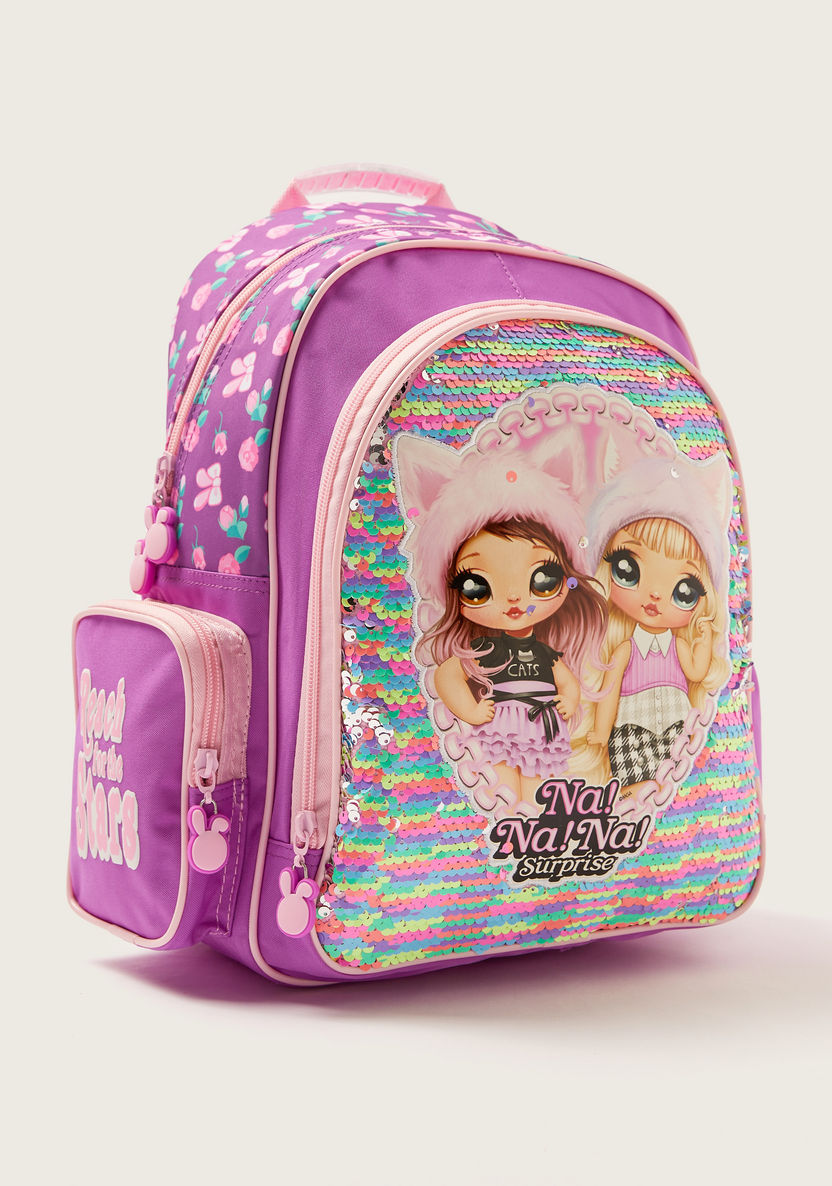 Na! Na! Na! Surprise Embellished Backpack with Adjustable Shoulder Straps - 14 inches-Backpacks-image-1