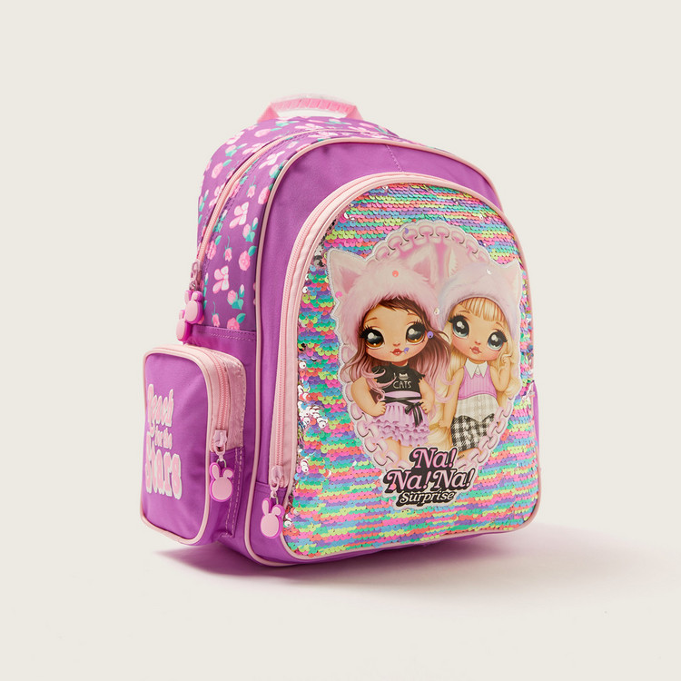 Na! Na! Na! Surprise Embellished Backpack with Adjustable Shoulder Straps - 14 inches
