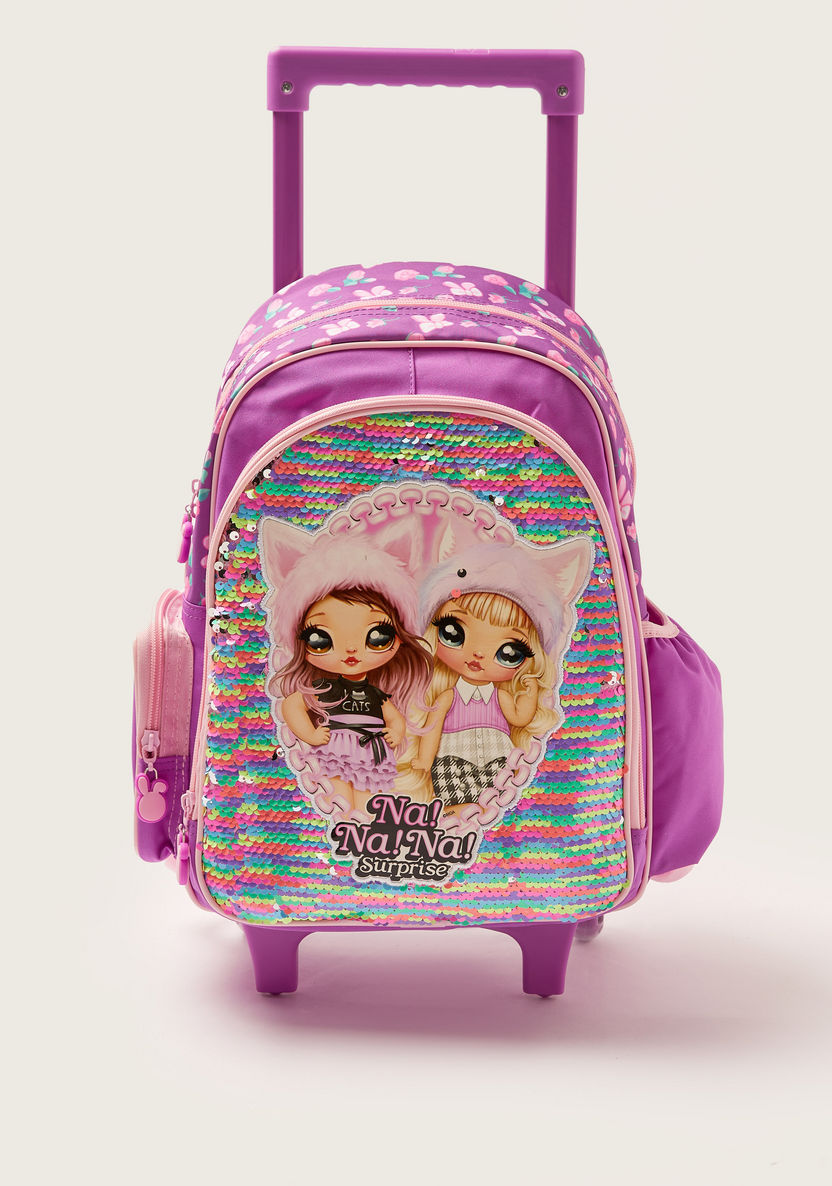 Na! Na! Na! Surprise Sequin Detail Trolley Backpack with Wheels - 16 inches-Trolleys-image-0
