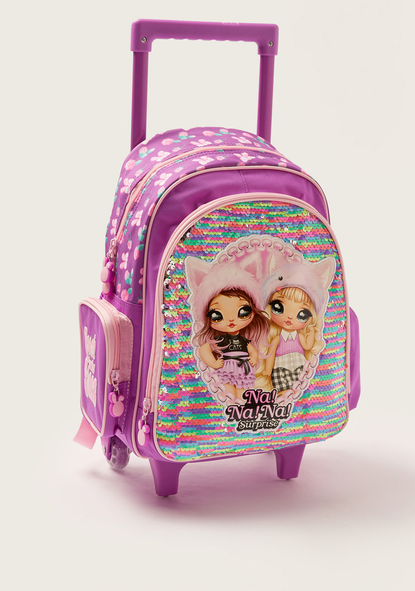 Na! Na! Na! Surprise Sequin Detail Trolley Backpack with Wheels - 16 inches-Trolleys-image-1