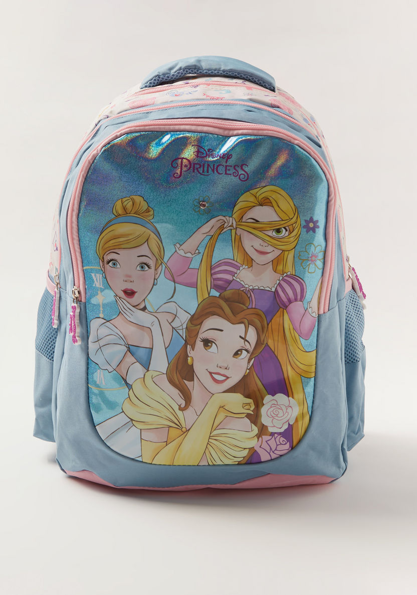 Disney Princess Print Backpack with Adjustable Shoulder Straps - 16 inches-Backpacks-image-0
