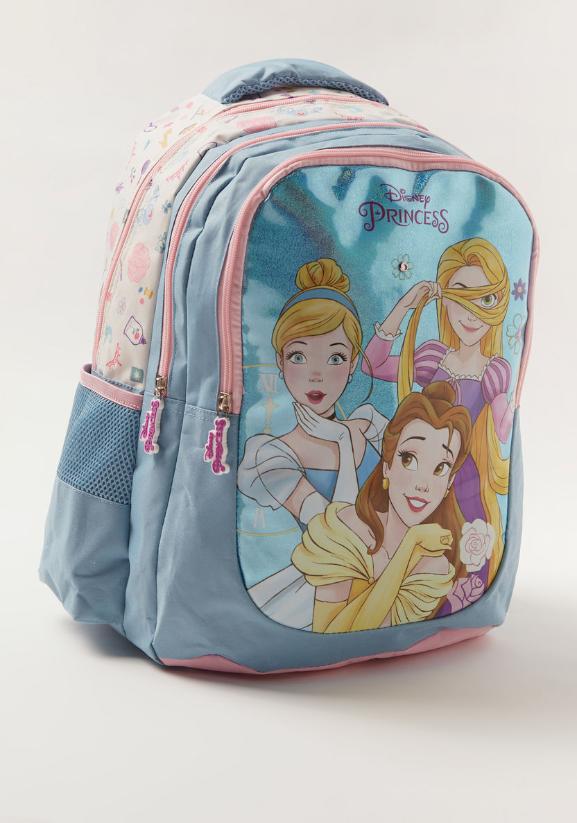 Disney Princess Print Backpack with Adjustable Shoulder Straps - 16 inches-Backpacks-image-1