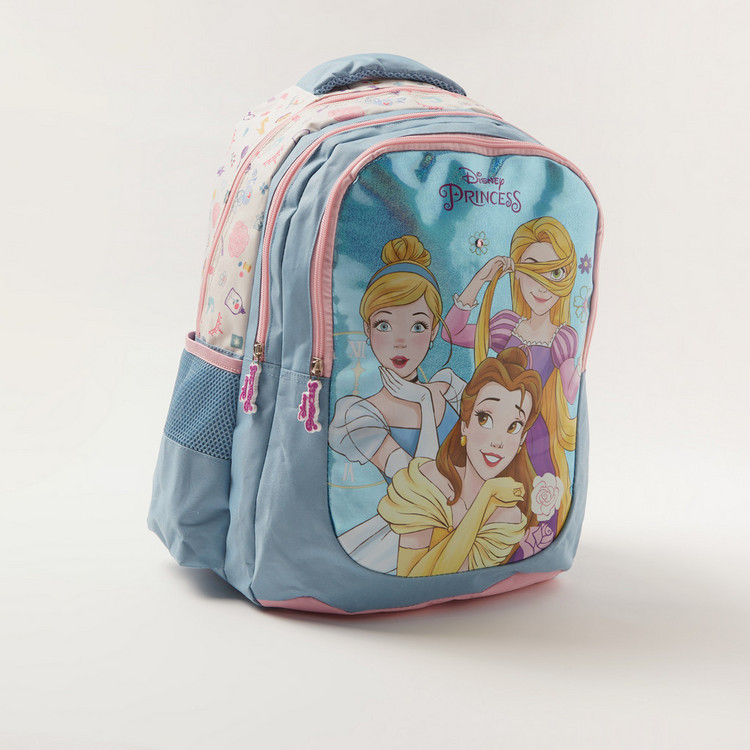 Disney Princess Print Backpack with Adjustable Shoulder Straps - 16 inches