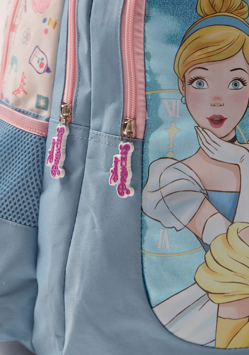 Disney Princess Print Backpack with Adjustable Shoulder Straps - 16 inches-Backpacks-image-2