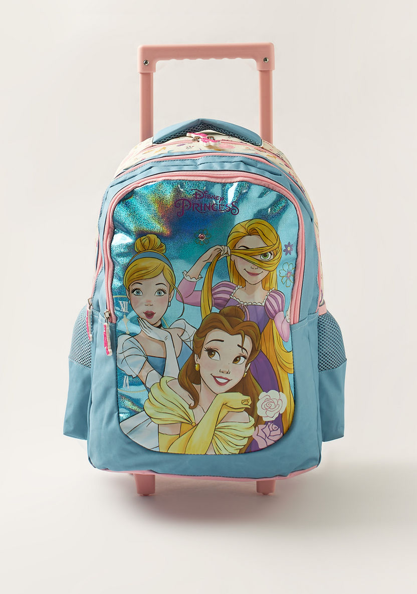 Disney Princess Print 16-inch Trolley Backpack with Retractable Handle-Trolleys-image-0