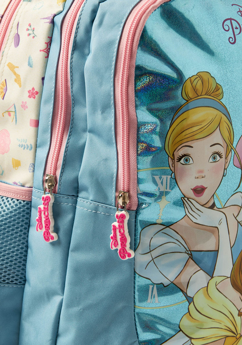 Disney Princess Print 16-inch Trolley Backpack with Retractable Handle-Trolleys-image-2