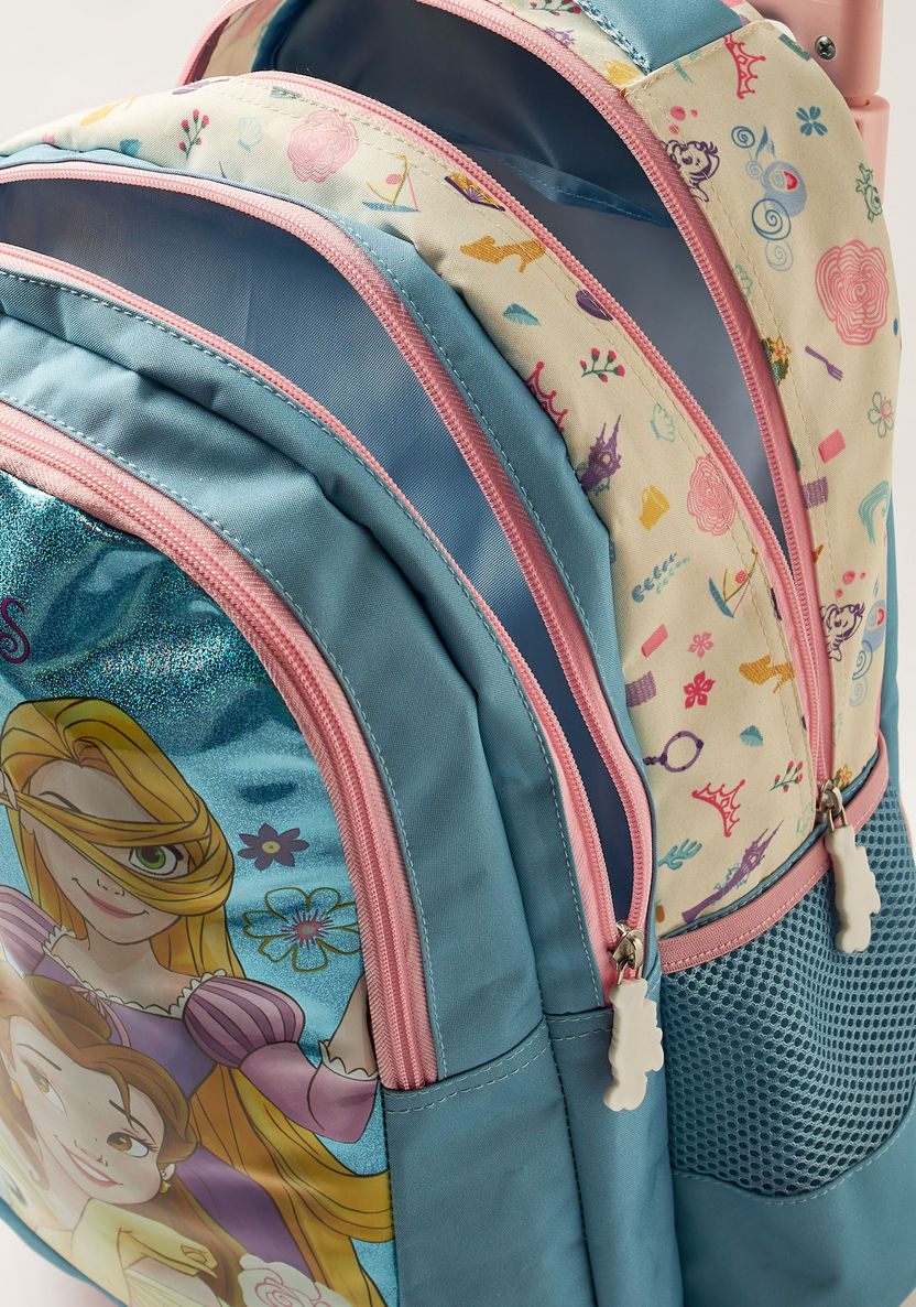 Disney Princess Print 16-inch Trolley Backpack with Retractable Handle-Trolleys-image-5