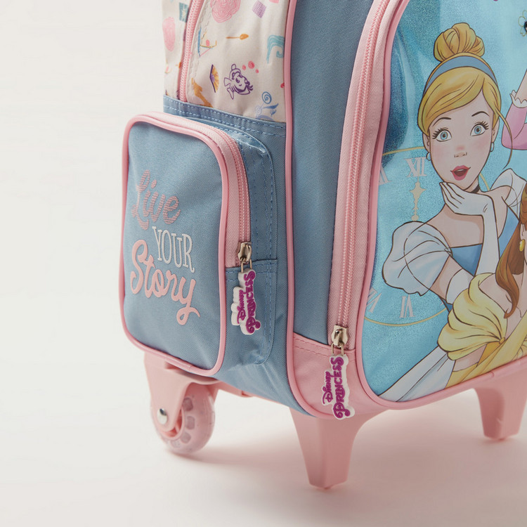 Disney Princess Print Trolley Backpack with Shoulder Straps - 16 inches