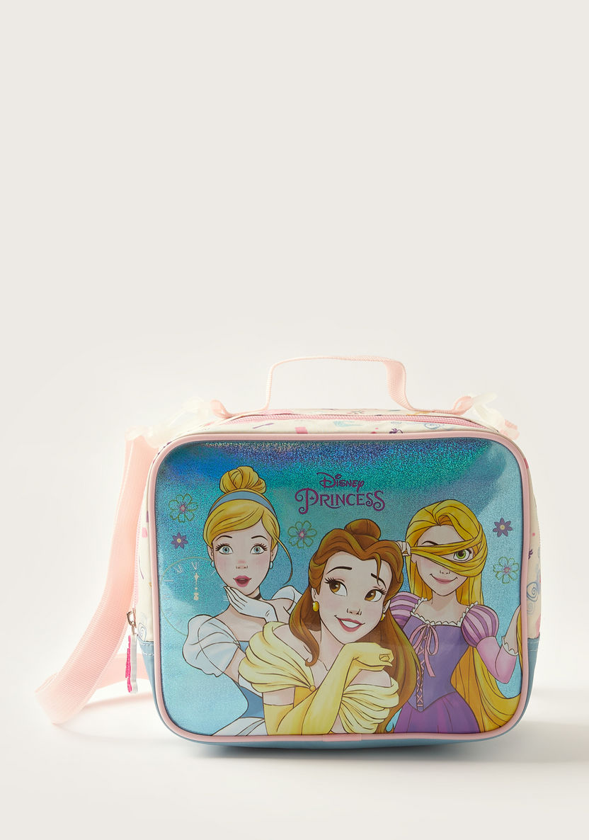 Disney Princess Print Lunch Bag with Adjustable Strap-Lunch Bags-image-0