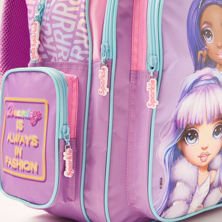 Rainbow High Doll Print 16-inch Backpack with Shoulder Straps