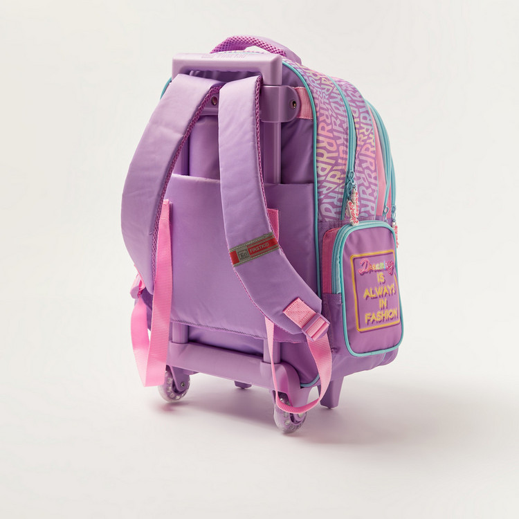 Rainbow High Dolls Print  Trolley Backpack with Shoulder Straps -16 inches