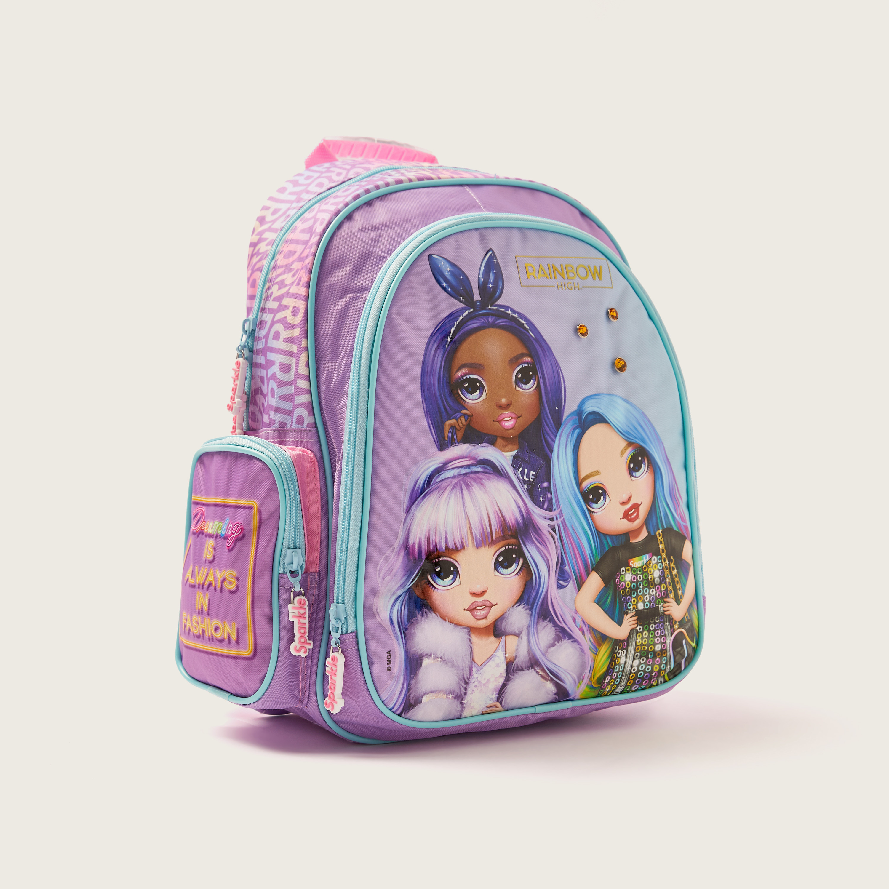 Rainbow High Printed Backpack with Adjustable Shoulder Straps - 14 inches-school-bagsandbackpacks-backpacks-image-2