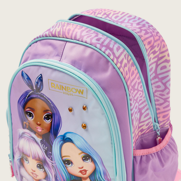 Rainbow High Printed Backpack with Adjustable Shoulder Straps - 14 inches