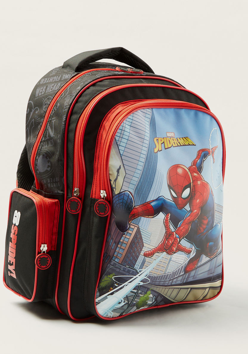 First Kid Spider-Man Print Backpack - 16 inches-Backpacks-image-1