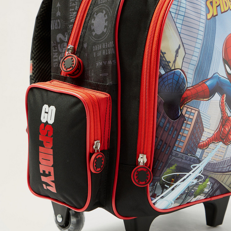 First Kid Spider-Man Print Trolley Backpack - 16 inches