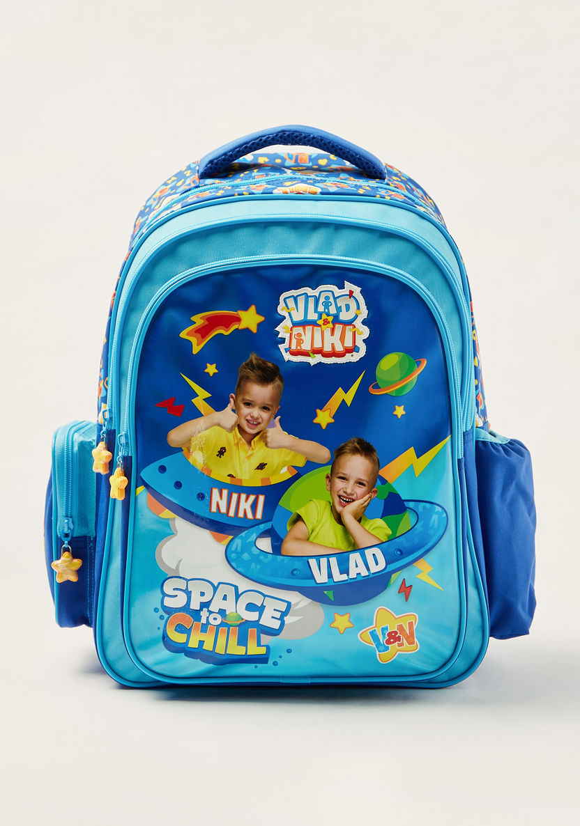 Vlad & Nikki Print 16-inch Backpack with Adjustable Shoulder Straps-Backpacks-image-0