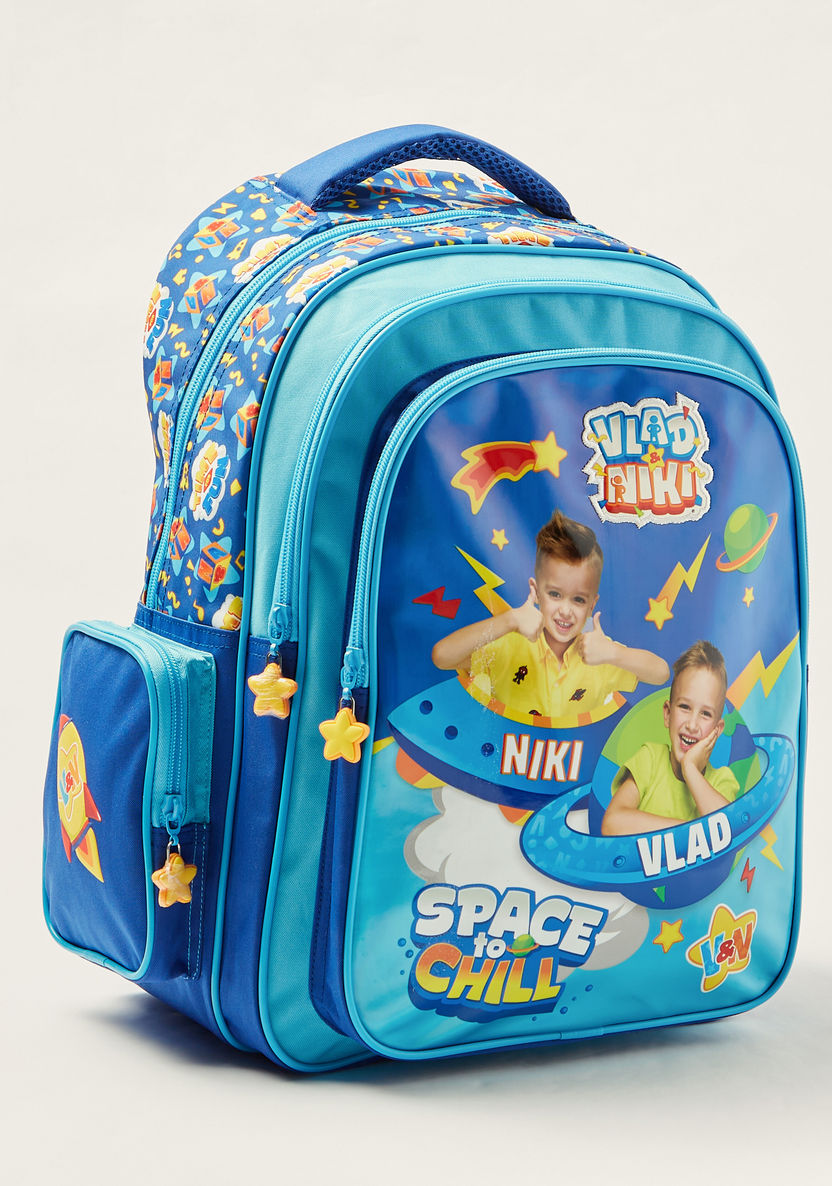Vlad & Nikki Print 16-inch Backpack with Adjustable Shoulder Straps-Backpacks-image-1