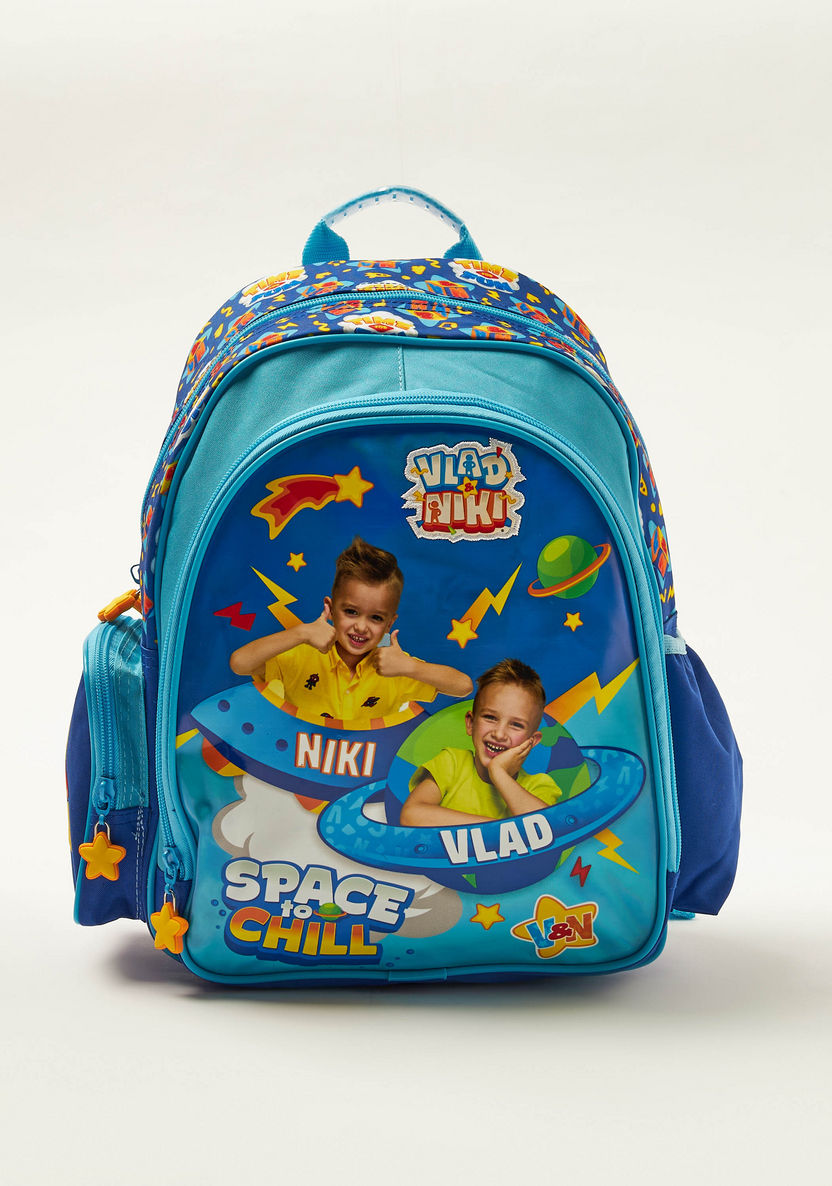 Vlad & Nikki Printed Backpack with Adjustable Shoulder Straps-Backpacks-image-0