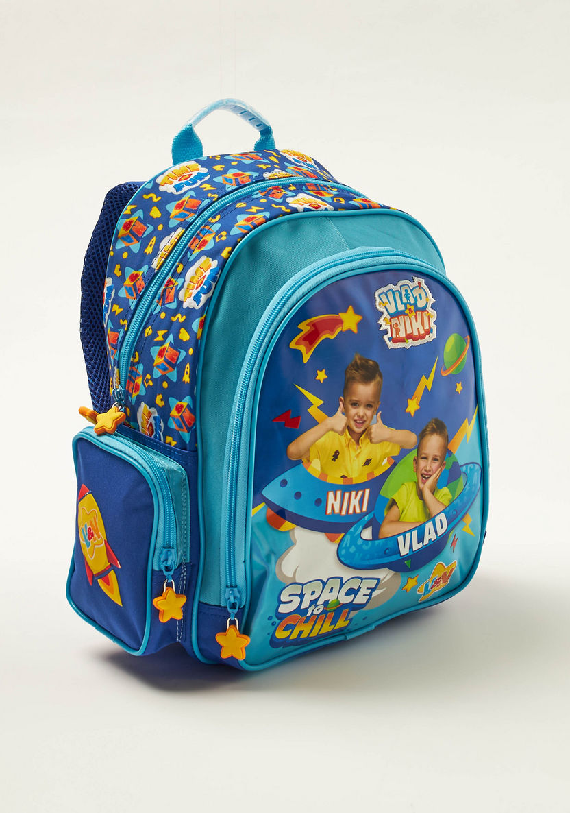 Vlad & Nikki Printed Backpack with Adjustable Shoulder Straps-Backpacks-image-1