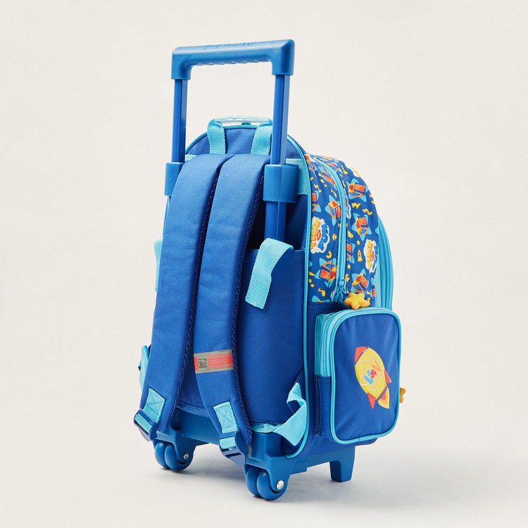 Vlad & Nikki Printed 16-inch Trolley Backpack with Zip Closure