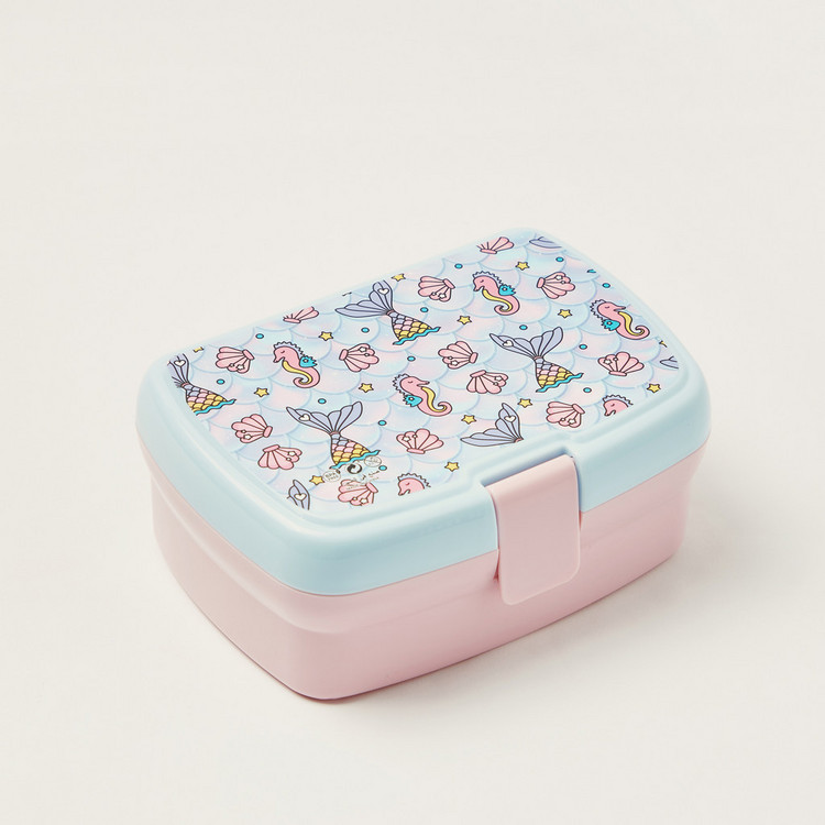 Juniors Printed Lunch Box with Tray and Clip Lock Closure
