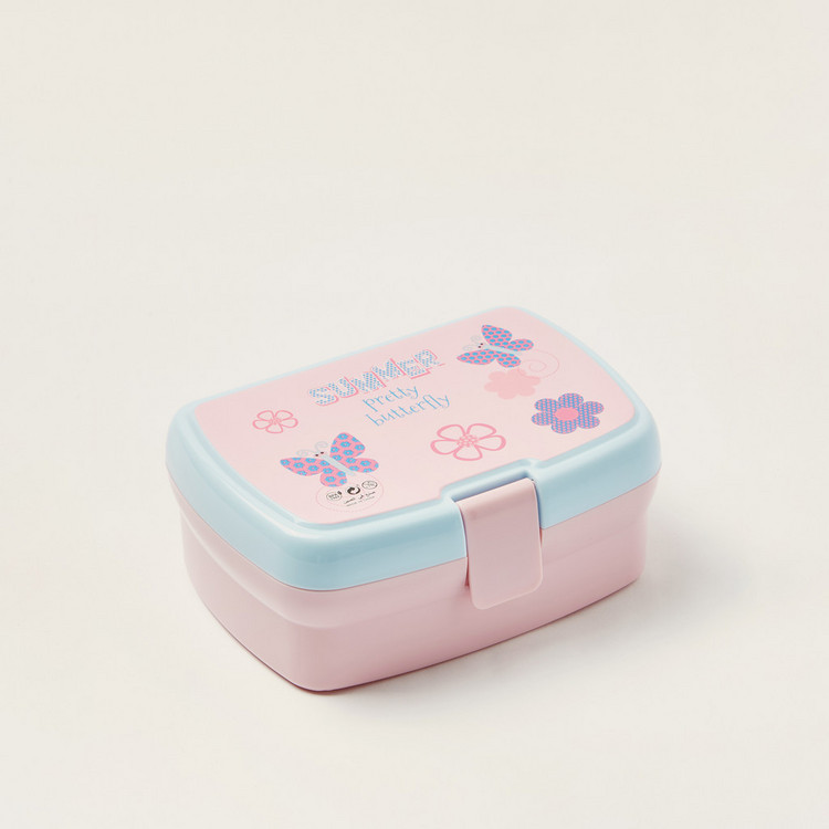 Juniors Butterfly Print Lunch Box with Tray