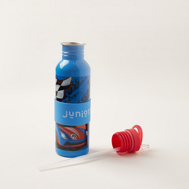 Juniors Car Print Stainless Steel Water Bottle - 750 ml